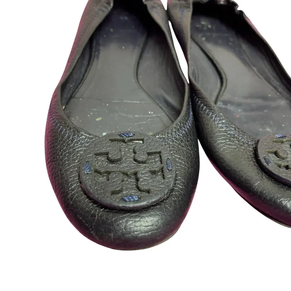 Tory Burch Black Minnie Traveler Ballet Flats Sz 6.5